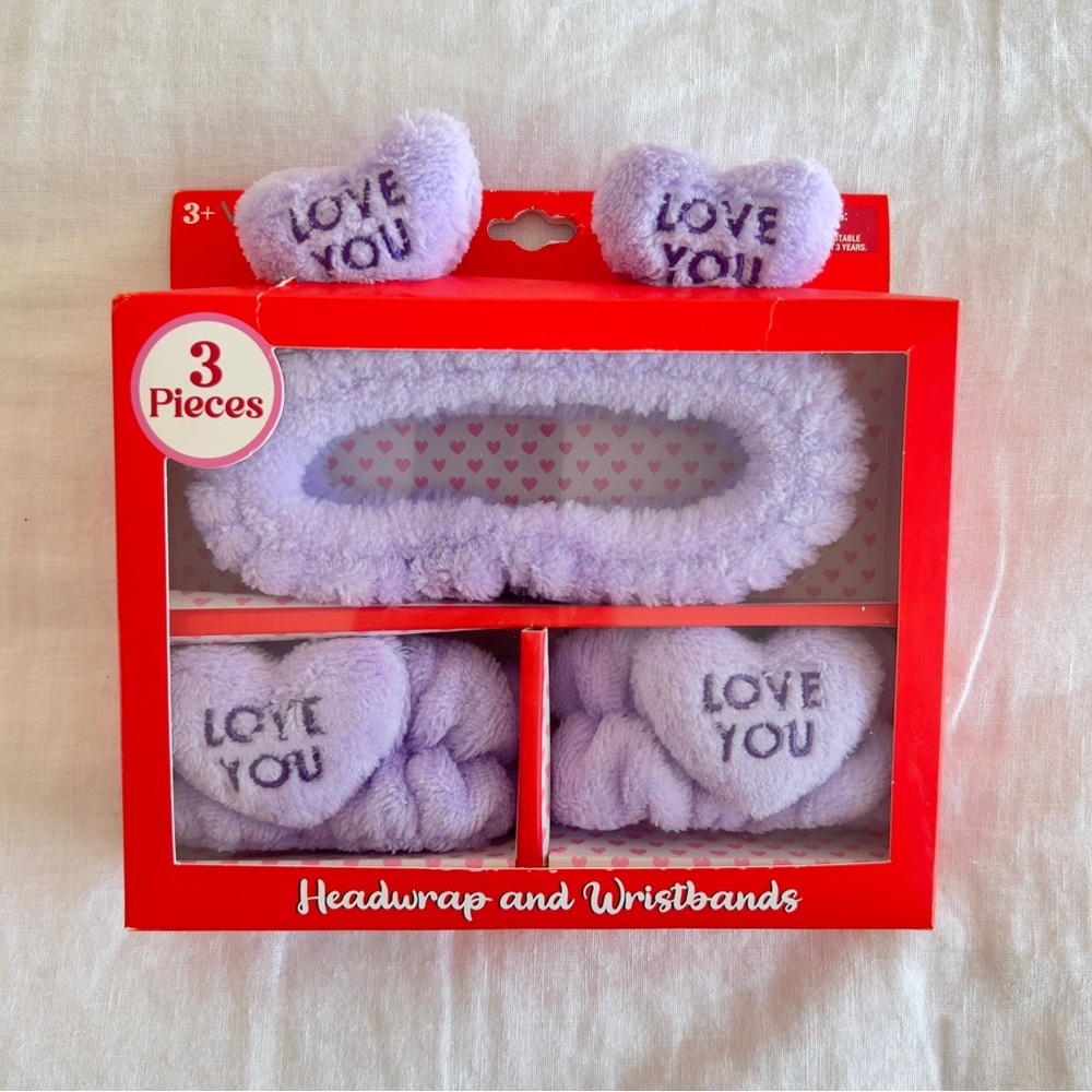 Purple Headwrap and Wristbands Set
